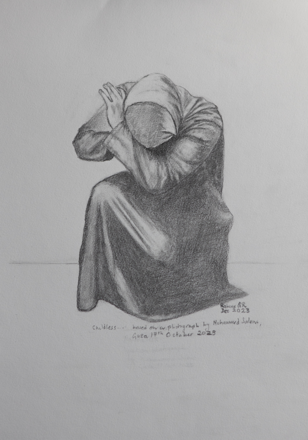 Childless Pencil on acid free paper 28x35 cm  FOR SALE