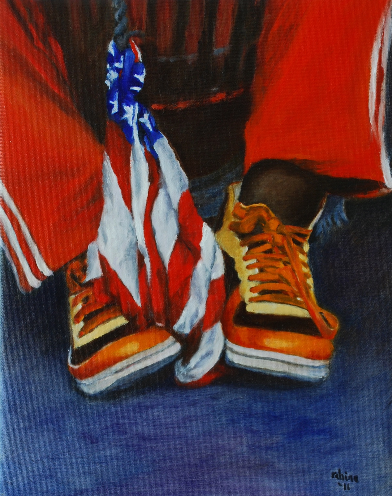 American shoes - oilpainting